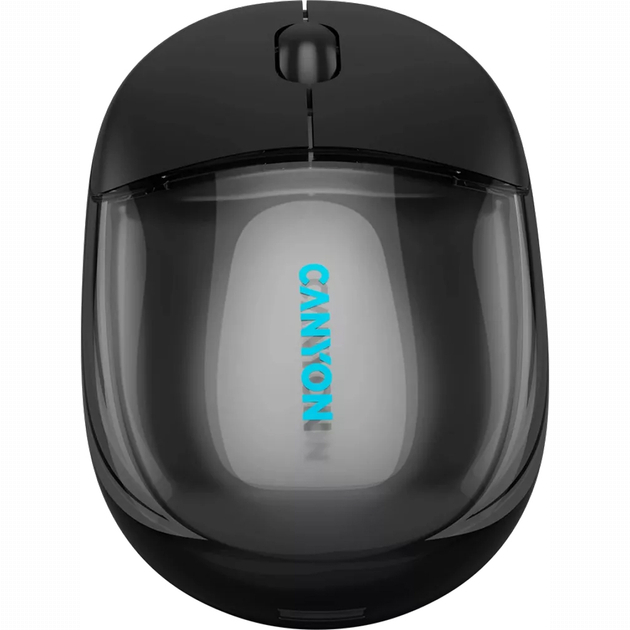 Клавіатура і миші - Мишка Canyon OnClick 24 Dual-mode Silent Bluetooth/Wireless Transparent/Black (CNS-CMSW24B)#2