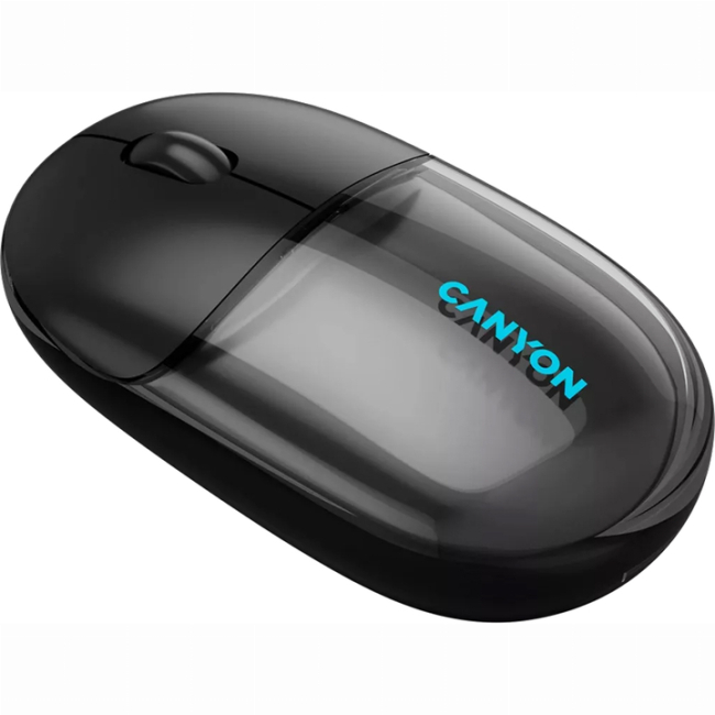 Клавіатура і миші - Мишка Canyon OnClick 24 Dual-mode Silent Bluetooth/Wireless Transparent/Black (CNS-CMSW24B)#3