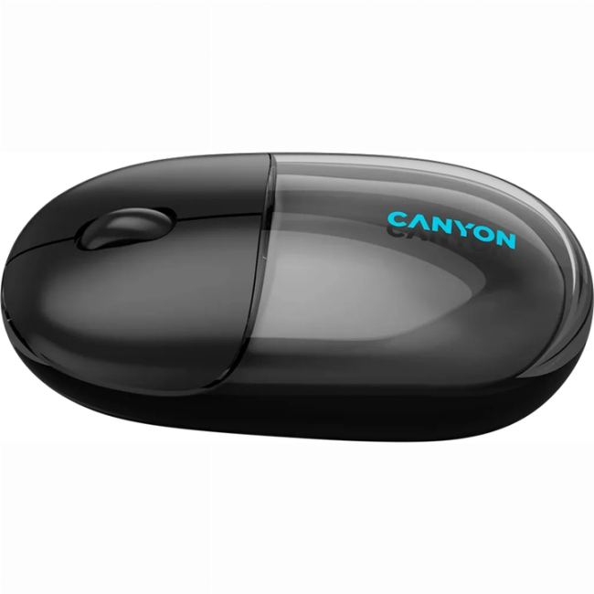 Клавіатура і миші - Мишка Canyon OnClick 24 Dual-mode Silent Bluetooth/Wireless Transparent/Black (CNS-CMSW24B)#4