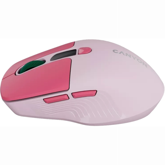 Клавіатура і миші - ​Мишка Canyon MW-26 LCD Silent Wireless/Bluetooth Pink (CNS-CMSW26P)#3