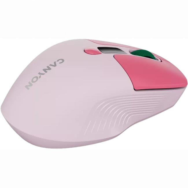 Клавіатура і миші - ​Мишка Canyon MW-26 LCD Silent Wireless/Bluetooth Pink (CNS-CMSW26P)#5