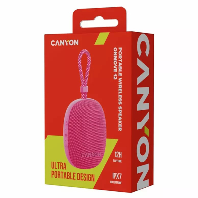 Колонки - Портативная колонка Canyon OnMove 12 5W Pink (CNE-CBTSP12PK)#4