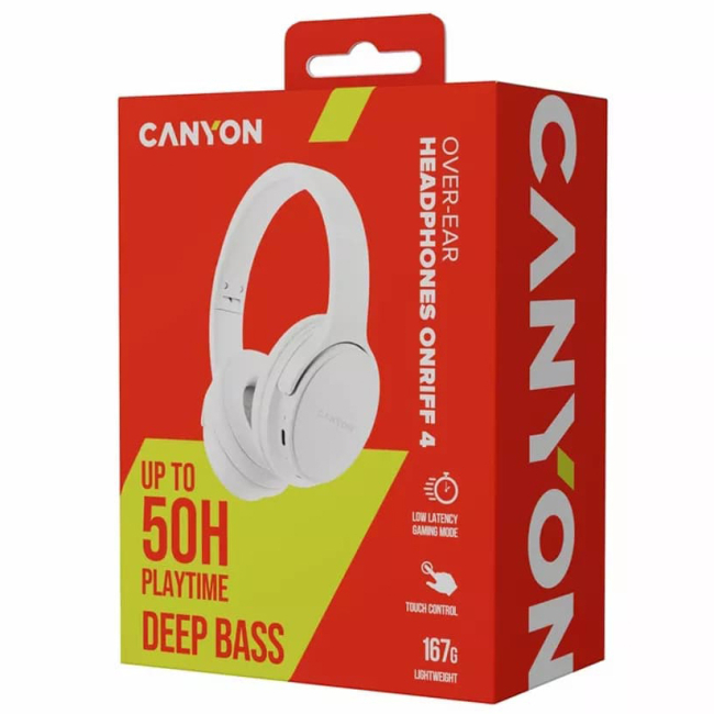 Навушники - Навушники Canyon OnRiff 4 Bluetooth White (CNS-CBTHS4W)#5