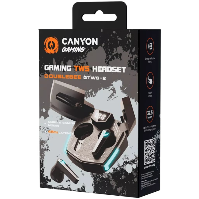 Навушники - Навушники Canyon Doublebee GTWS-2 Gaming Black (CND-GTWS2B)#6