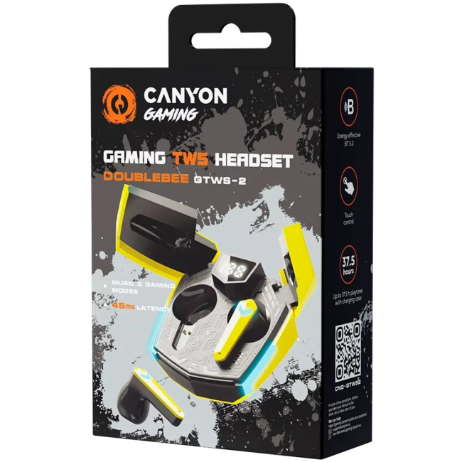 Навушники - Навушники Canyon Doublebee GTWS-2 Gaming Yellow (CND-GTWS2Y)#6