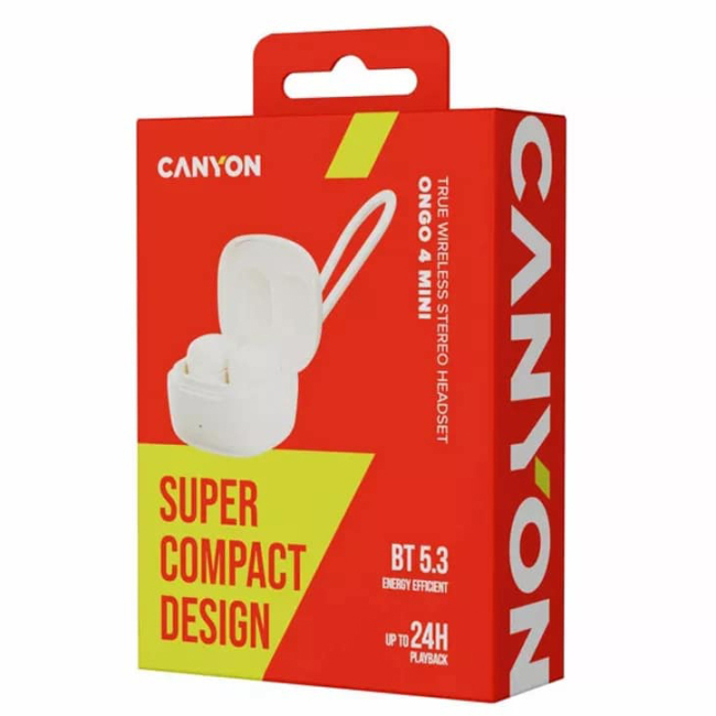 Навушники - Навушники Canyon OnGo 4 Mini TWS Beige (CNS-TWS4BE)#5