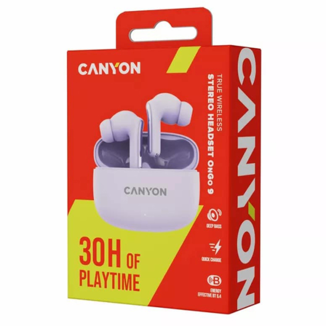 Навушники - Навушники Canyon OnGo 9 Purple (CNS-TWS9P)#5