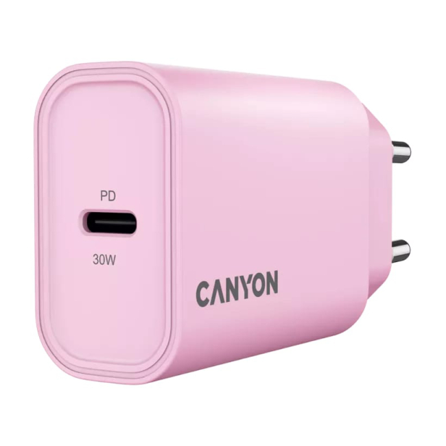 Павербанки - Мережевий зарядний пристрій Canyon OnCharge 30CL 1xPD Type-C 30W Pink ​(CNE-CHA30CLPK)#5