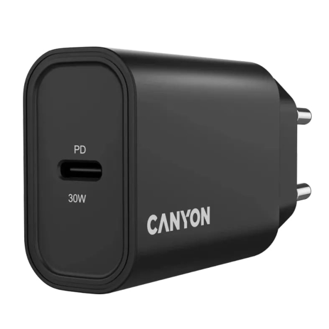 Павербанки - Мережевий зарядний пристрій Canyon OnCharge 30CL 1xPD Type-C 30W Black (CNE-CHA30CLB)#5