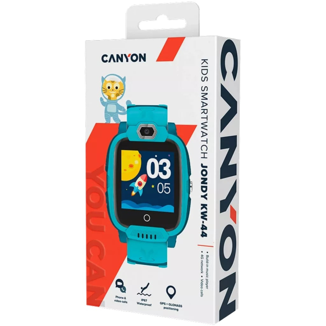 Смарт-годинники та фітнес браслети - Смарт-годинник Canyon Jondy KW-44 Kids 4G Camera GPS Wi-Fi Music Green (CNE-KW44GB)#4