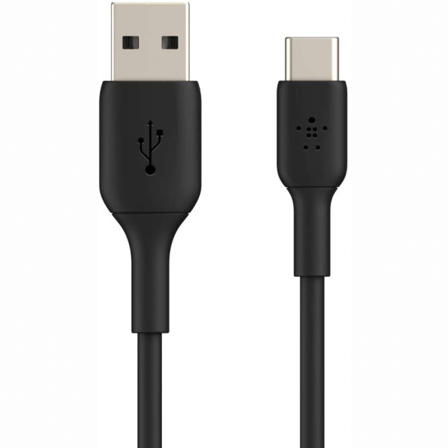 Павербанки - Кабель Belkin USB-A > USB-C заряджання/синхронізації 15Вт Type-C PVC чорний (CAB001BT1MBK)#2
