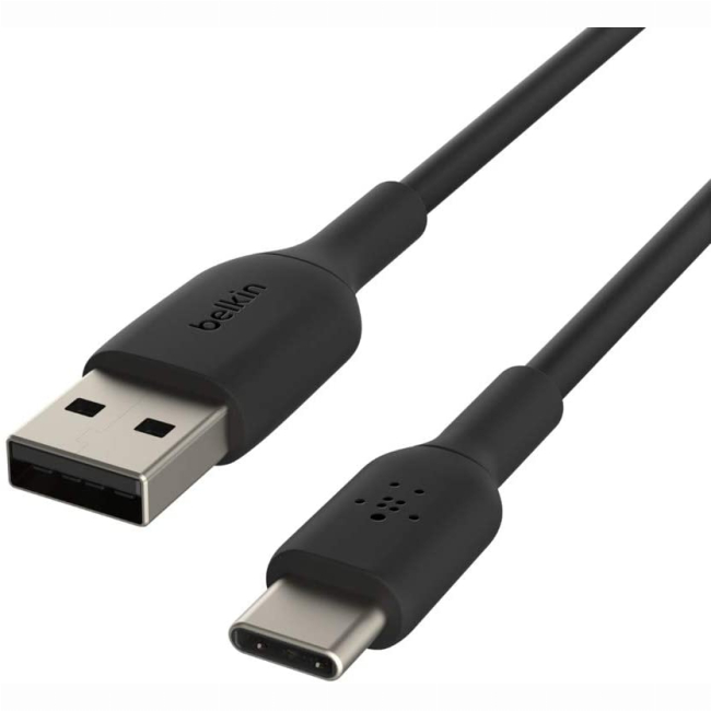 Павербанки - Кабель Belkin USB-A > USB-C заряджання/синхронізації 15Вт Type-C PVC чорний (CAB001BT1MBK)#3