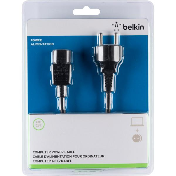 Павербанки - ​Кабель живлення Belkin Schuko < C13 IEC F/EURO чорний (F3A225CP1.8M-P)#2