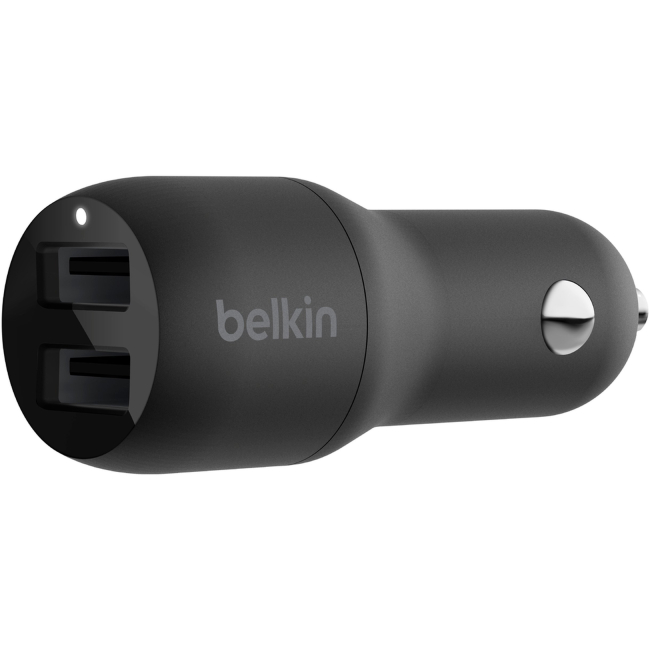Павербанки - Зарядний пристрій автомобільний Belkin 24Вт 2хUSB-A чорний (CCB001BTBK)#2