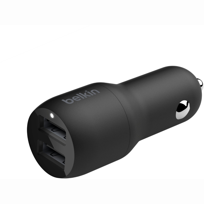 Павербанки - Зарядний пристрій автомобільний Belkin 24Вт 2хUSB-A чорний (CCB001BTBK)#3