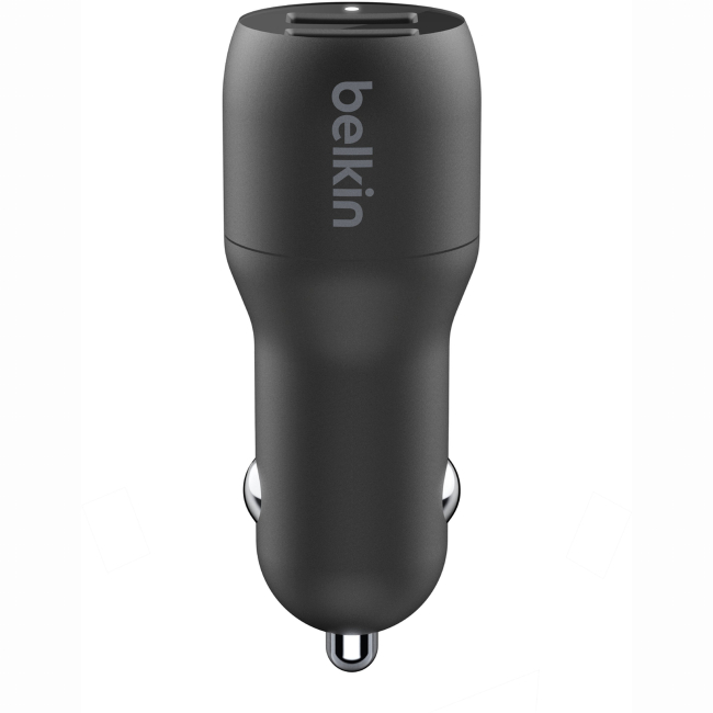 Павербанки - Зарядний пристрій автомобільний Belkin 24Вт 2хUSB-A чорний (CCB001BTBK)#4