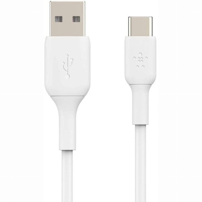 Павербанки - Кабель Belkin USB-A > USB-C заряджання/синхронізації 15Вт Type-C PVC білий (CAB001BT2MWH)#3