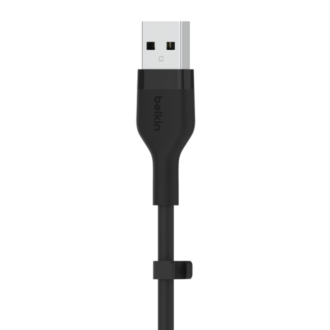 Павербанки - ​Кабель Belkin USB-A > USB-C зарядка/синхронизация Belkin 15Вт Type-C силиконовый с клипсой черный (CAB008BT3MBK)#2