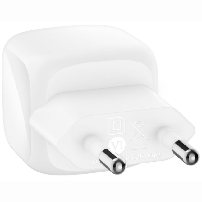 Павербанки - ​Зарядное устройство сетевое Belkin 30Вт USB-С PD PPS кабель USB-С > USB-C 1м PVC белое (WCA008KQ1MWH-B6)#3