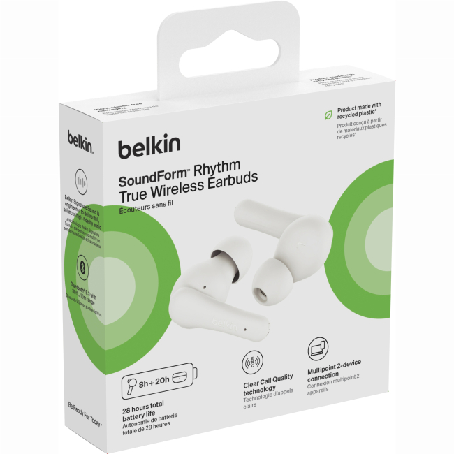 Наушники - ​Наушники Belkin Soundform Rhythm True Wireless белые (AUC012BTWH)#7