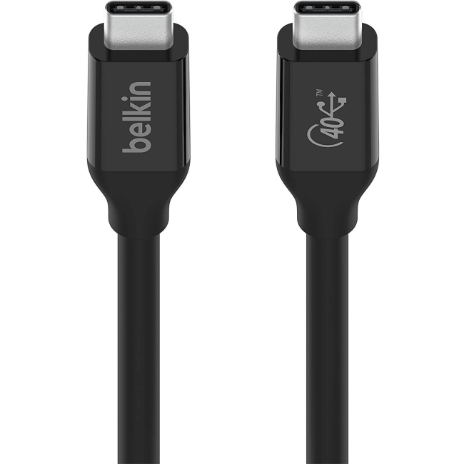 Павербанки - ​Кабель Belkin USB-C > USB-C заряджання/синхронізації Type-C USB4 40Гбс чорний (INZ001BT0.8MBK)#2