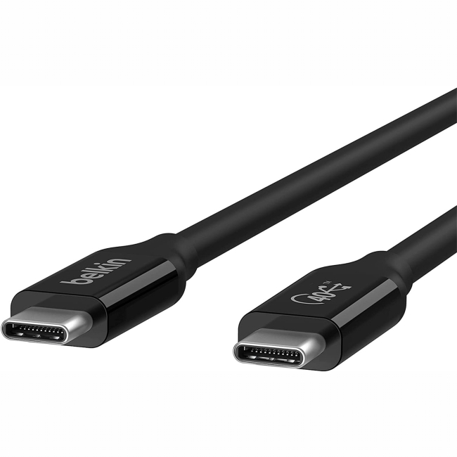 Павербанки - ​Кабель Belkin USB-C > USB-C заряджання/синхронізації Type-C USB4 40Гбс чорний (INZ001BT0.8MBK)#3