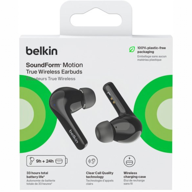 Наушники - Наушники Belkin Soundform Motion True Wireless черные (AUC010BTBK)#7