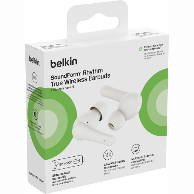 Наушники - ​Наушники Belkin Soundform Motion True Wireless белые (AUC010BTWH)#7