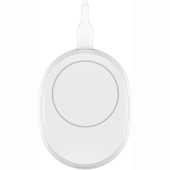 Павербанки - Зарядное устройство беспроводное Belkin 15Вт Magnetic Stand Qi2 адаптер 20Вт USB-C белый (WIA008VFWH)#3