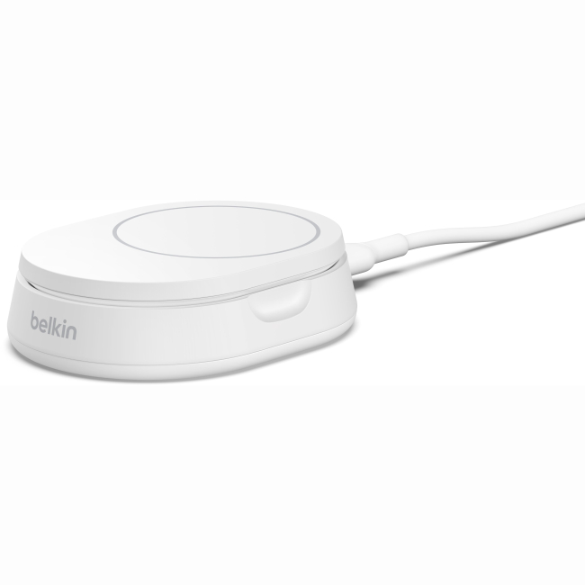 Павербанки - Зарядное устройство беспроводное Belkin 15Вт Magnetic Stand Qi2 адаптер 20Вт USB-C белый (WIA008VFWH)#4