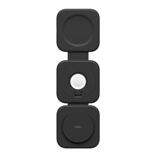 Павербанки - Зарядное устройство беспроводной Belkin Travel Pad Wireless Qi2 15Вт 3в1 черное (WIZ024HQBK)#2