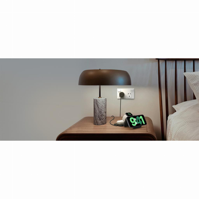 Павербанки - ​Зарядний пристрій бездротовий Belkin Travel Pad Wireless Qi2 15Вт 3в1 чорний (WIZ024VFBK)#8