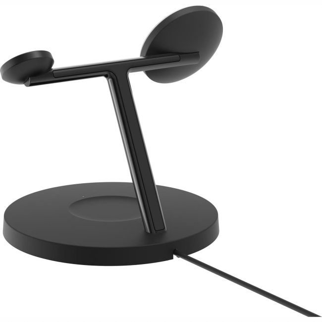 Павербанки - Зарядний пристрій бездротовий Belkin Magnetic Pad Qi2 15Вт 3в1 чорний (WIZ032KQBK)#3