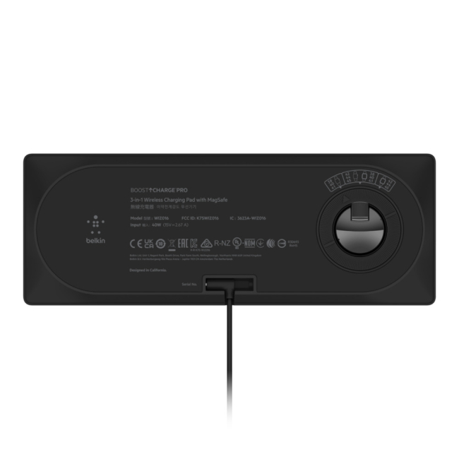 Павербанки - Зарядное устройство для беспроводной связи Belkin MagSafe PRO iPhone/Watch/AirPods 3в1 черное (WIZ016VFBK)#4