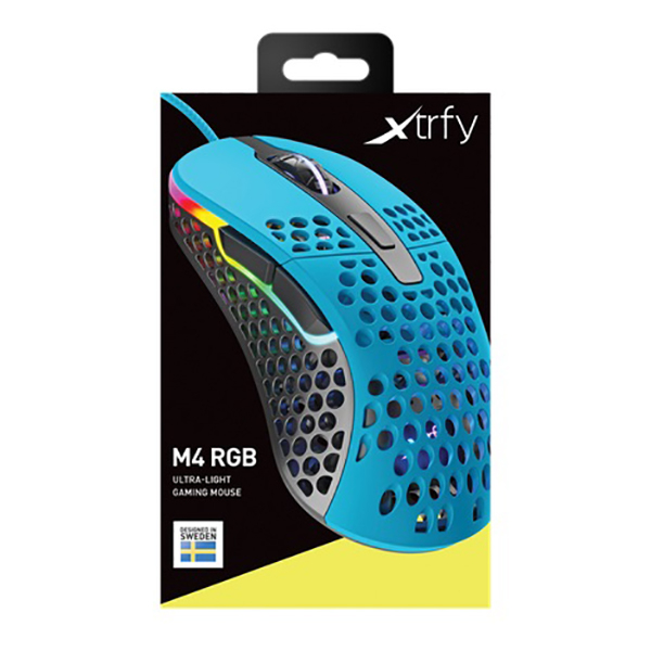 Клавіатура і миші - Мишка Cherry Xtrfy M4 USB-A RGB Miami Blue (XG-M4-RGB-BLUE)#3