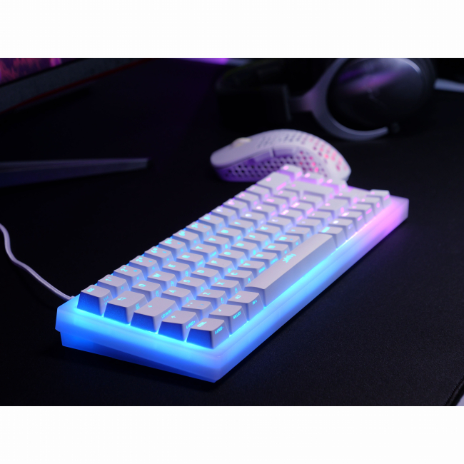 Клавіатура і миші - Клавіатура Cherry Xtrfy K5 68 Key Kailh Red USB-A EN/UA Hot-swap RGB Білий (K5-RGB-CPT-TPWHITE-R-UKR)#8