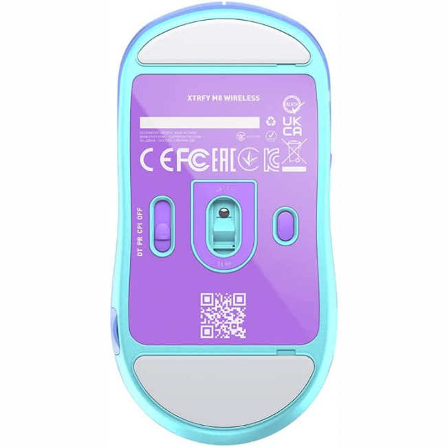 Клавіатура і миші - Мишка Cherry Xtrfy M8 WL/USB-A RGB Frosty purple (M8W-RGB-PURPLE)#6