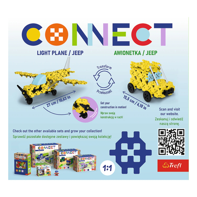 Конструктори з унікальними деталями - Конструктор Trefl Connect 94 елементи (61969)#2