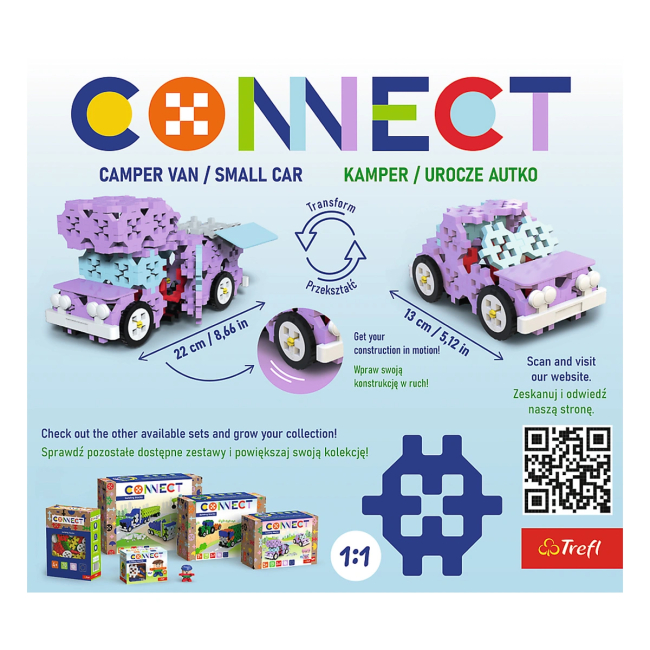 Конструкторы с уникальными деталями - Конструктор Trefl Connect 116 элементов (61968)#2