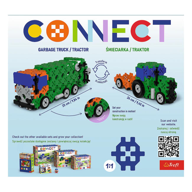 Конструкторы с уникальными деталями - Конструктор Trefl Connect 190 элементов (61975)#2