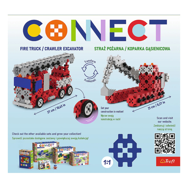 Конструктори з унікальними деталями - Конструктор Trefl Connect 241 елемент (61972)#2