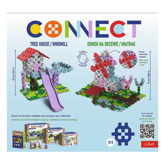 Конструкторы с уникальными деталями - Конструктор Trefl Connect 255 элементов (61978)#2