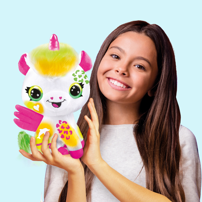 Набори для творчості - ​Набір для творчості Canal Toys Diy Airbrush plush Єдиноріг Неон з фломастерами (AIR024/1)#4