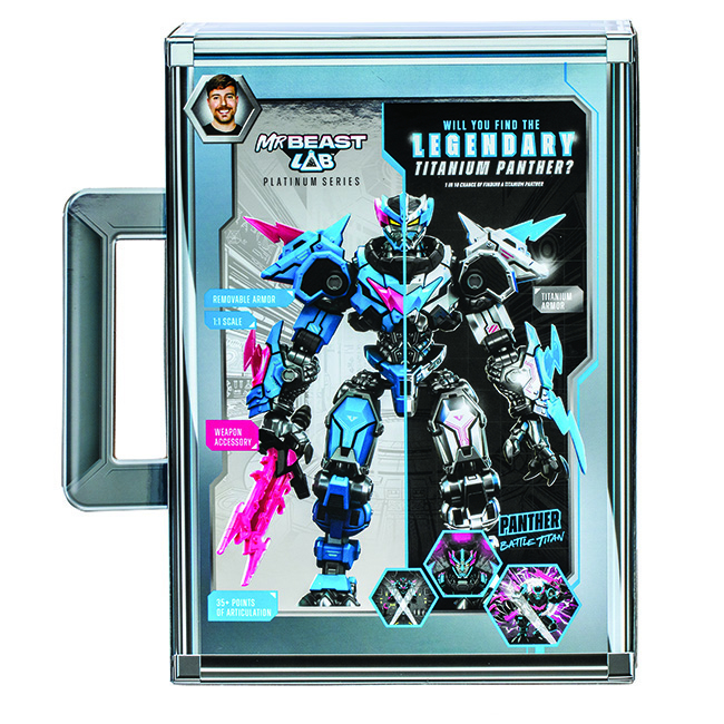 Фигурки персонажей - ​Игровая фигурка-сюрприз MrBeast Lab Пантера платиновая (124529)#6