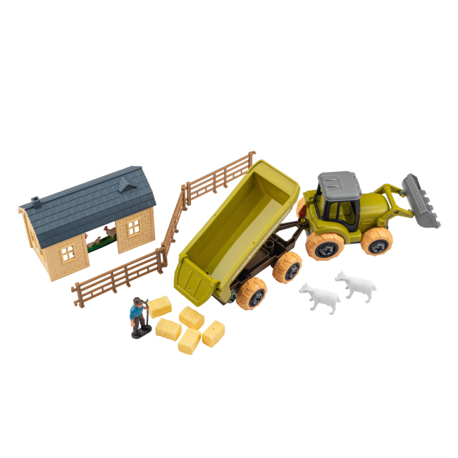 Транспорт і спецтехніка - Ігровий набір Otamanko Веселий хутір Трактор і ферма з вівцями і курями (532.01.60)#2
