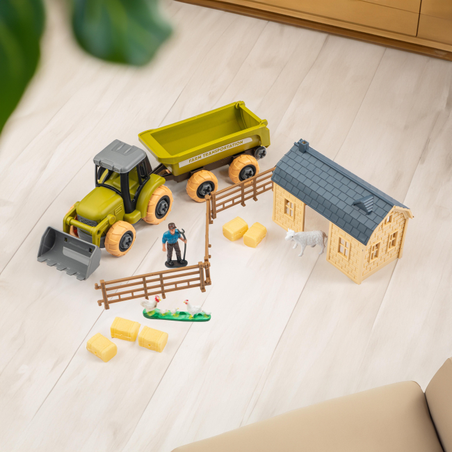 Транспорт і спецтехніка - Ігровий набір Otamanko Веселий хутір Трактор і ферма з вівцями і курями (532.01.60)#4