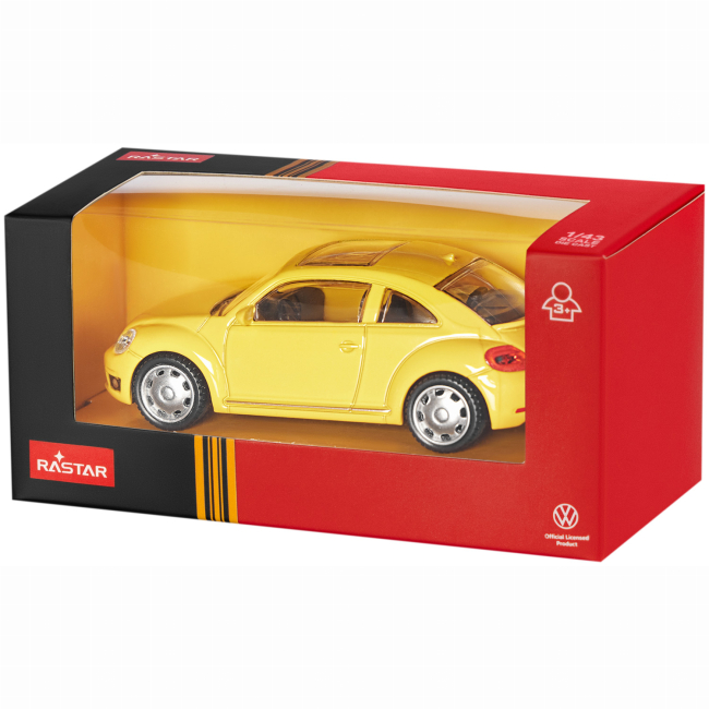 Автомоделі - Автомодель Rastar Volkswagen Beetle 1:43 Жовтий (454.01.29)#2