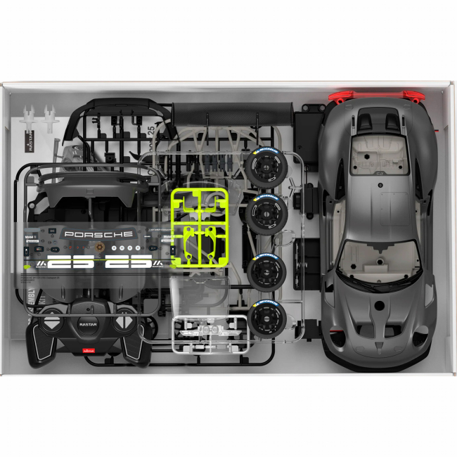 Конструкторы с уникальными деталями - Конструктор Rastar Porsche 911 GT2 RS Clubsport 25 1:18 Серый (454.00.85)#6