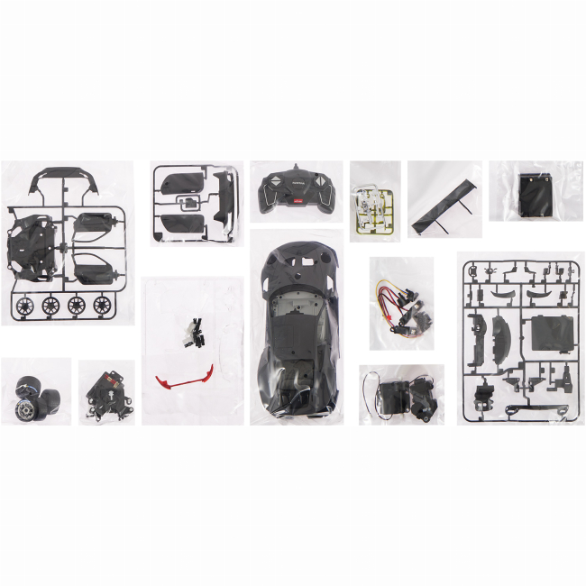 Конструкторы с уникальными деталями - Конструктор Rastar Porsche 911 GT2 RS Clubsport 25 1:18 Серый (454.00.85)#7