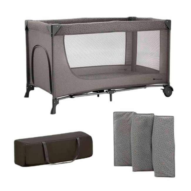 Манежі - Ліжко-манеж Kinderkraft Joy 2 Dark Grey (KLJOY02DGR00000)#2